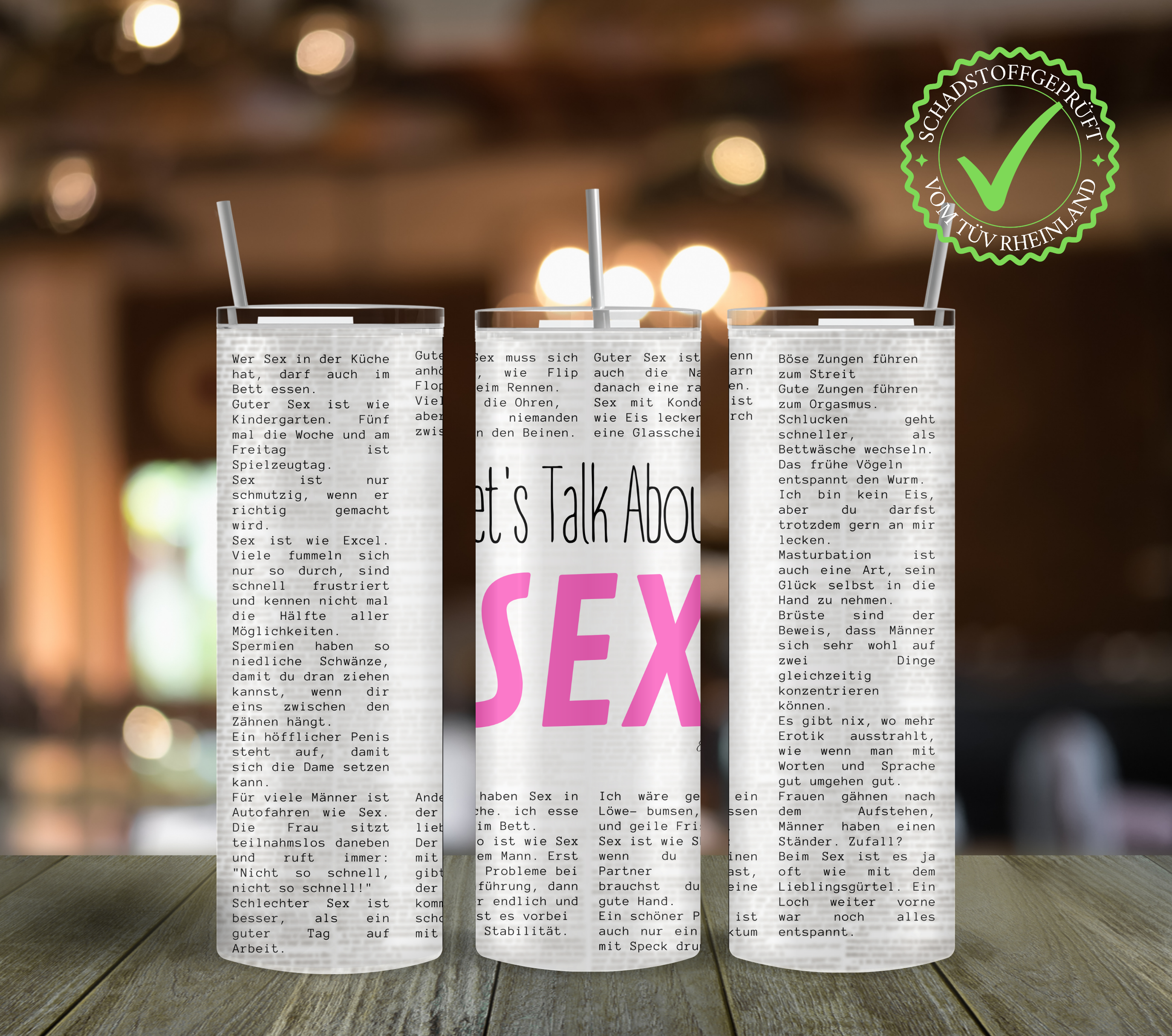 Edelstahl-Thermobecher „Let´s Talk About Sex“