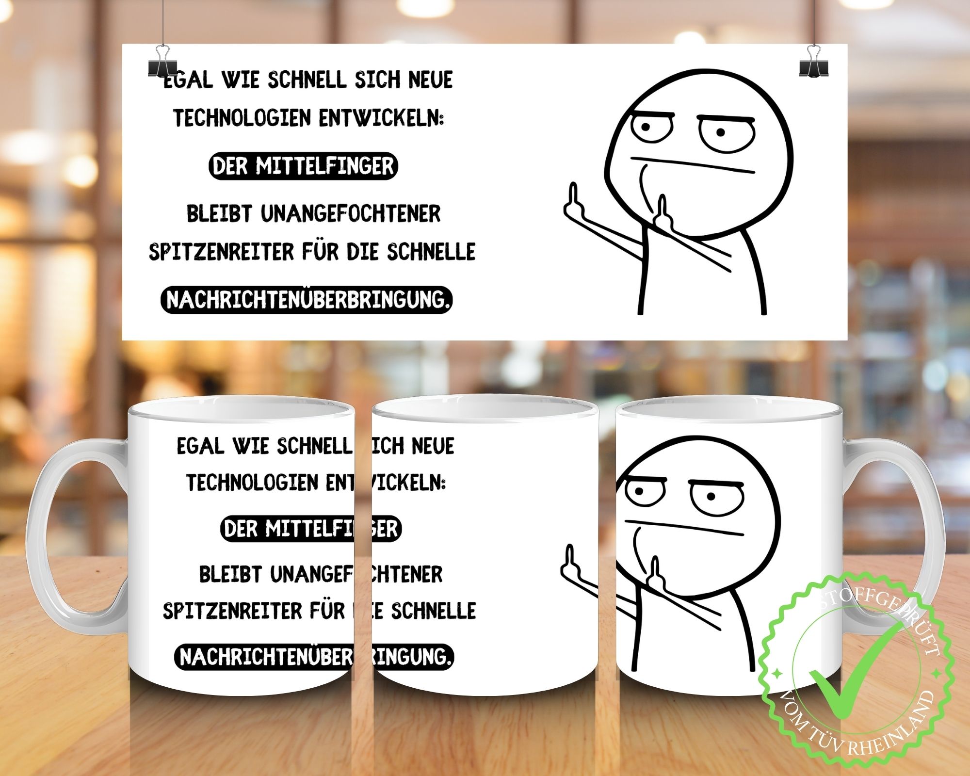 Tasse "Nachrichtenüberbringung"