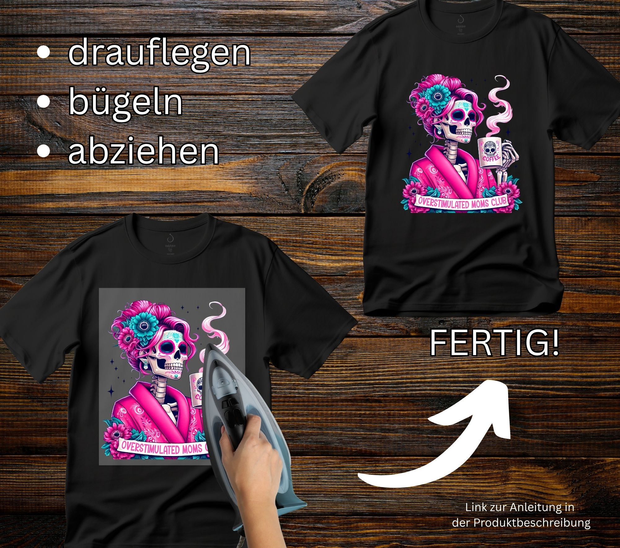 DTF- Bügelbild "Moms Club" – Bild 2