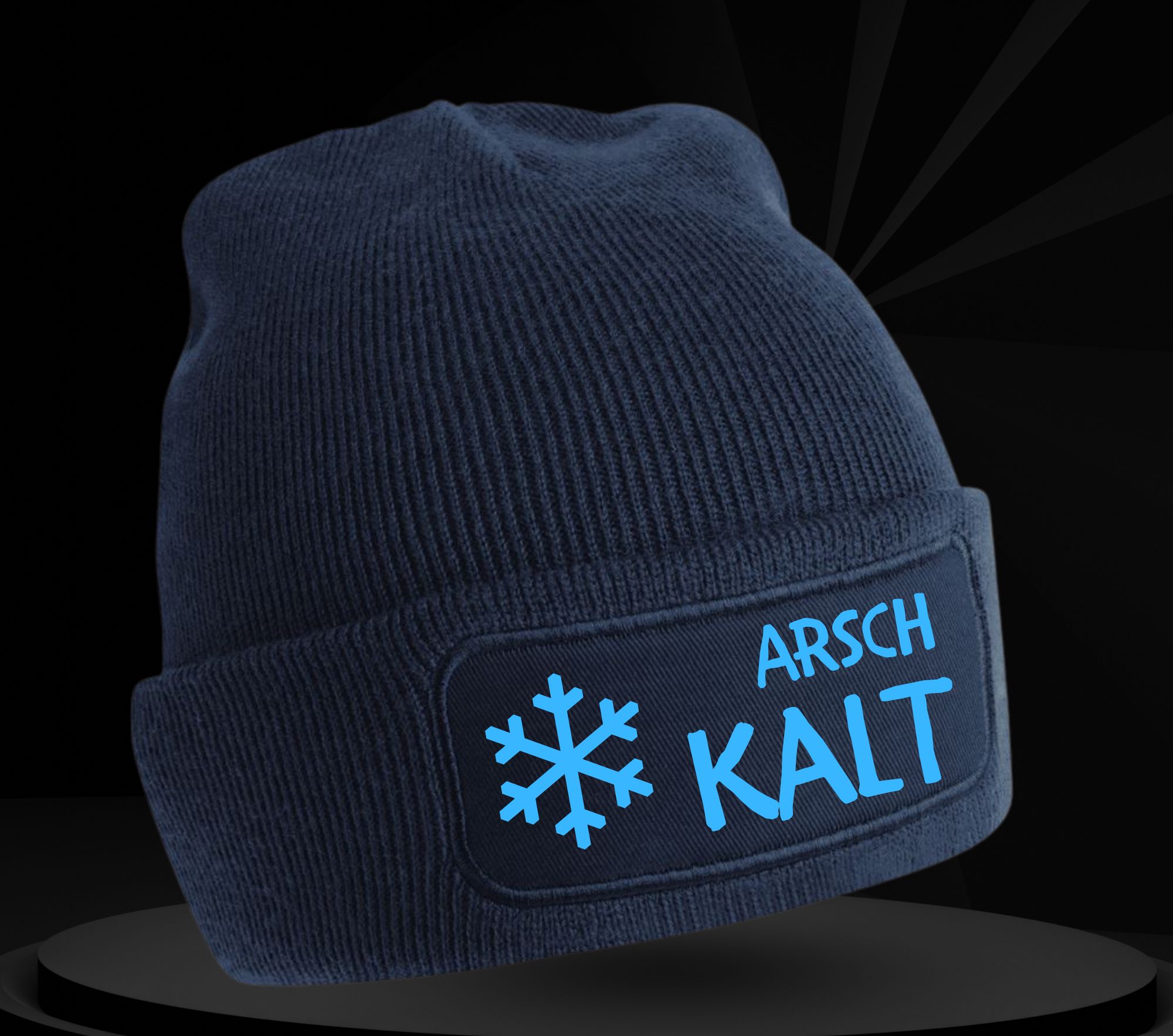 Beanie "Arschkalt- blau" – Bild 3