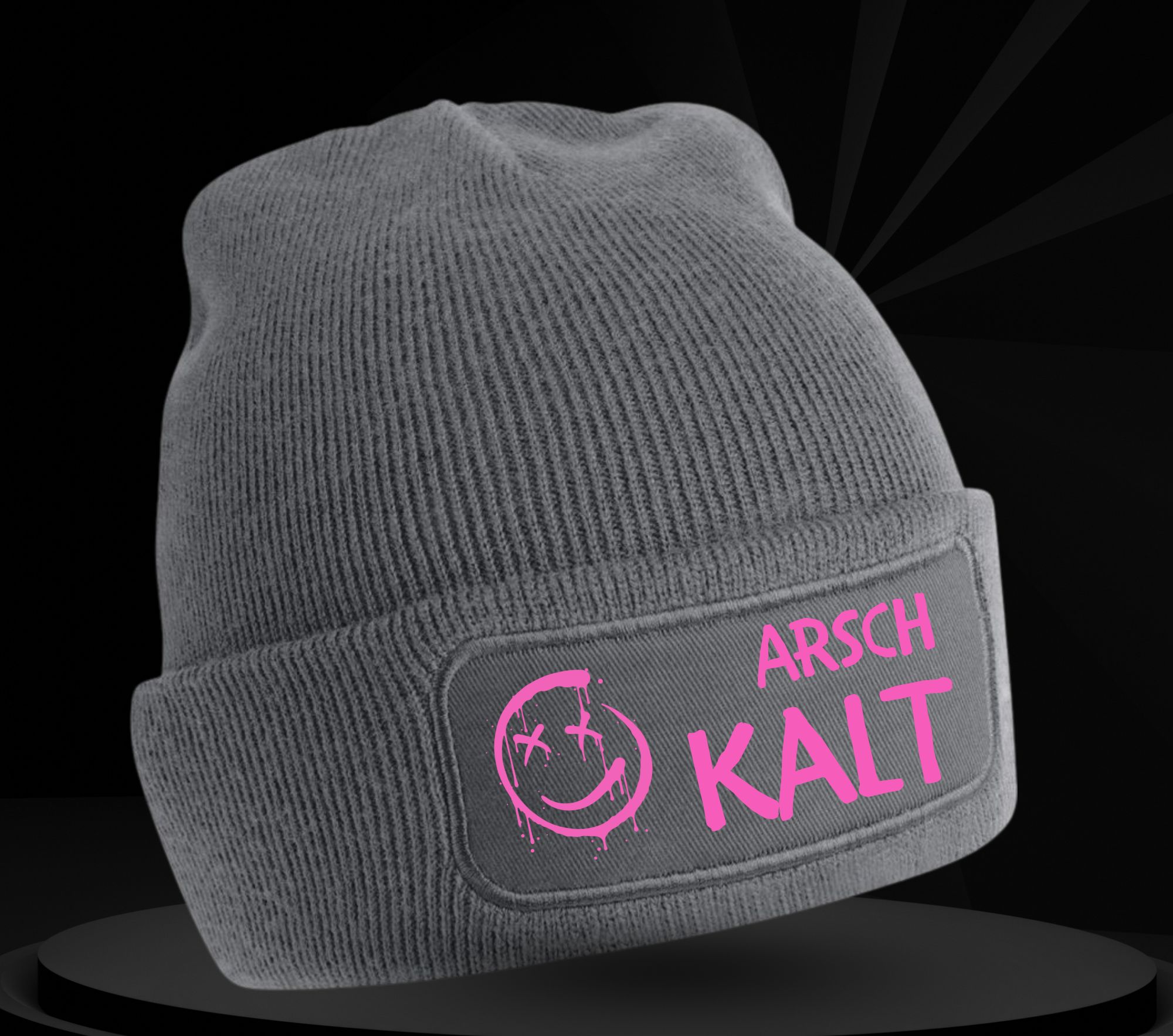 Beanie "Arschkalt- pink" – Bild 3