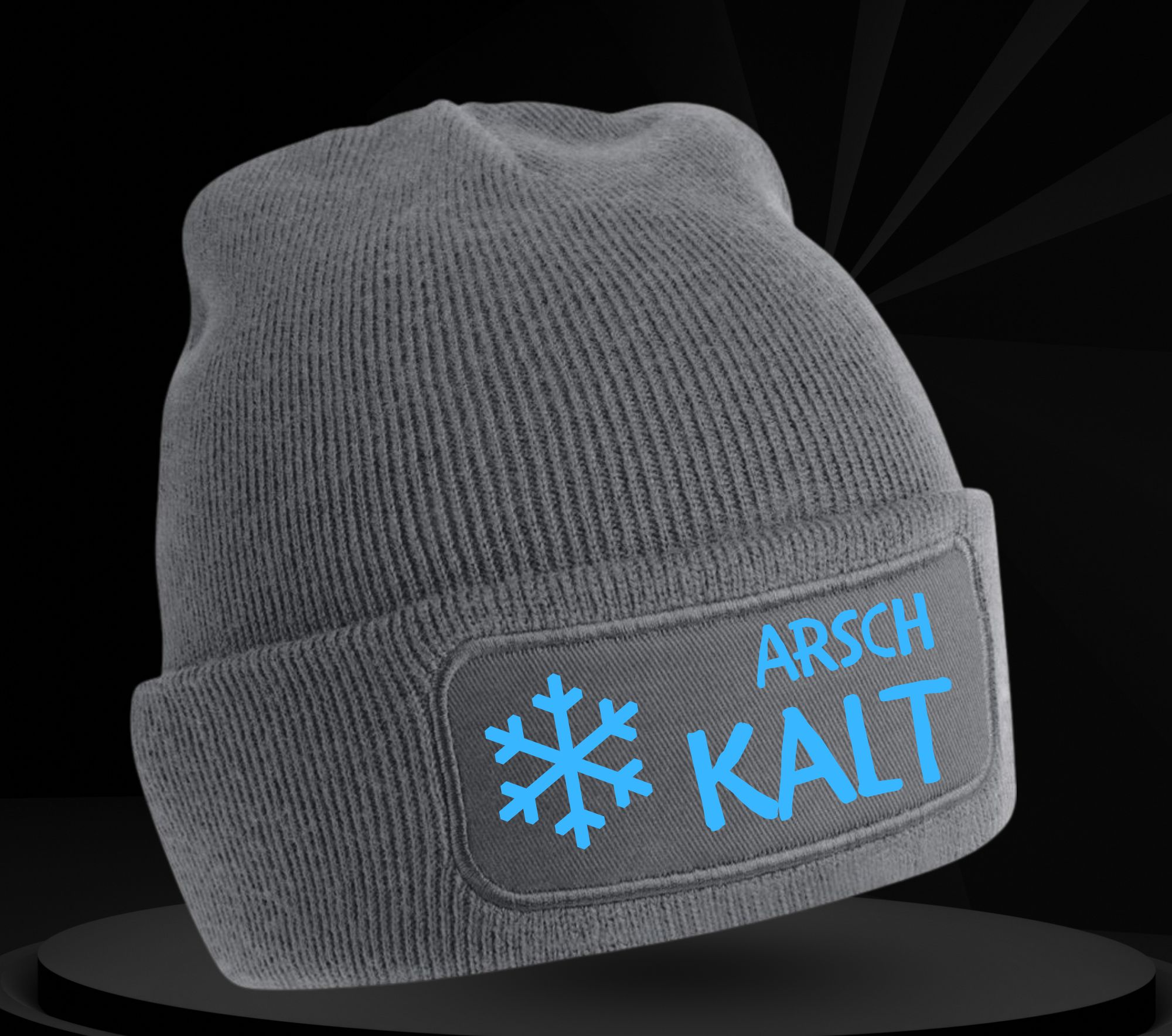 Beanie "Arschkalt- blau" – Bild 2